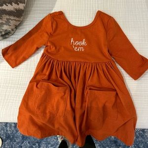 Mika & Rose Burnt Orange Hook ‘Em Dress